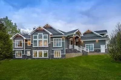 Country Craftsman Plan with Large Garage / Man Cave