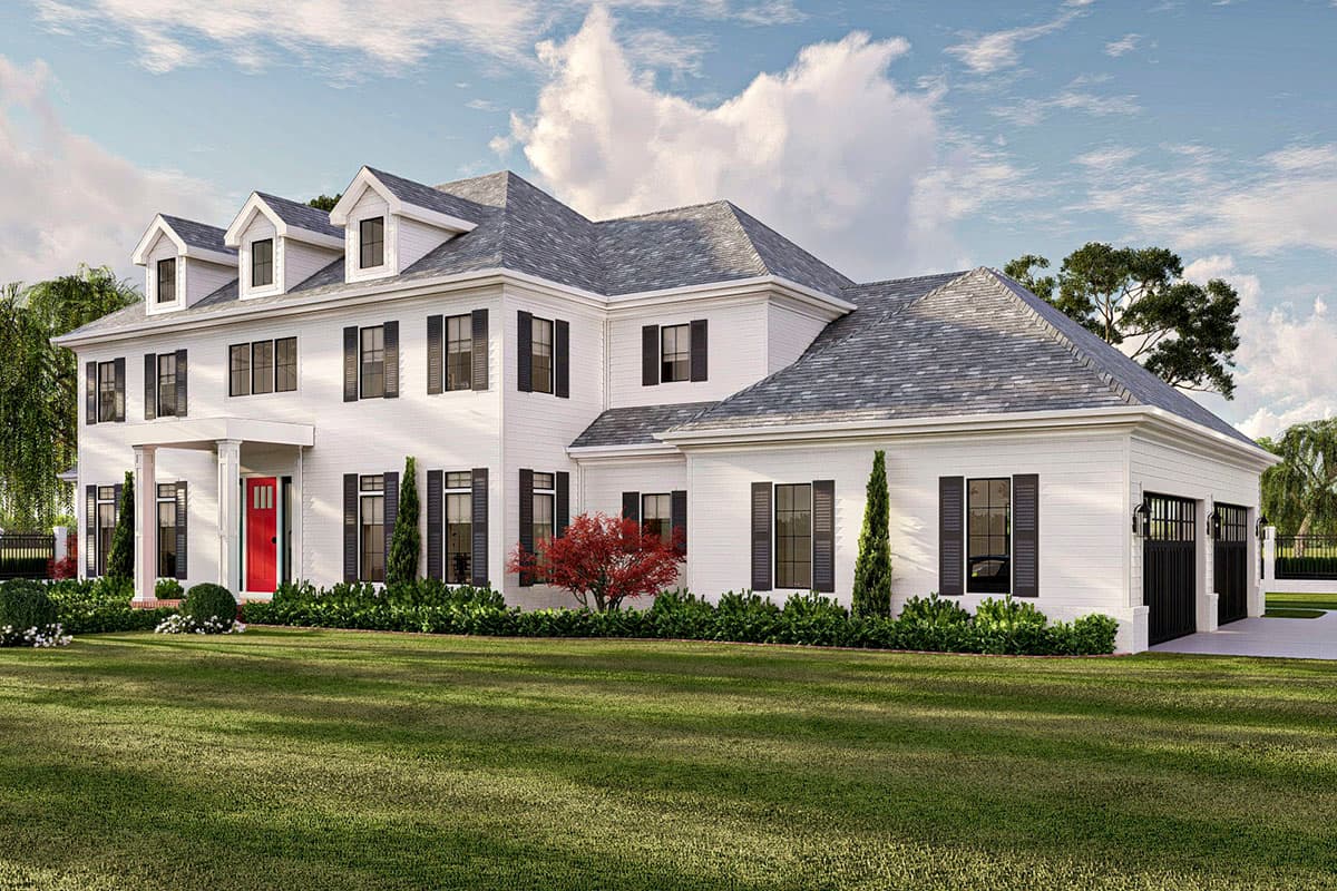 Plan 623176DJ: 4300 Square Foot 2-Story Southern Traditional House Plan with Two Stairs and an Upstairs Family Room - Image #6 - Colonial, Southern, Southern Traditional, Traditional