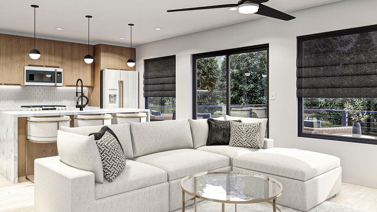 Plan 623178DJ: Modern-Style Carriage House Plan with 2 Beds and a Large Home Office - Image #8 - Carriage, Contemporary, Modern, New American, Northwest