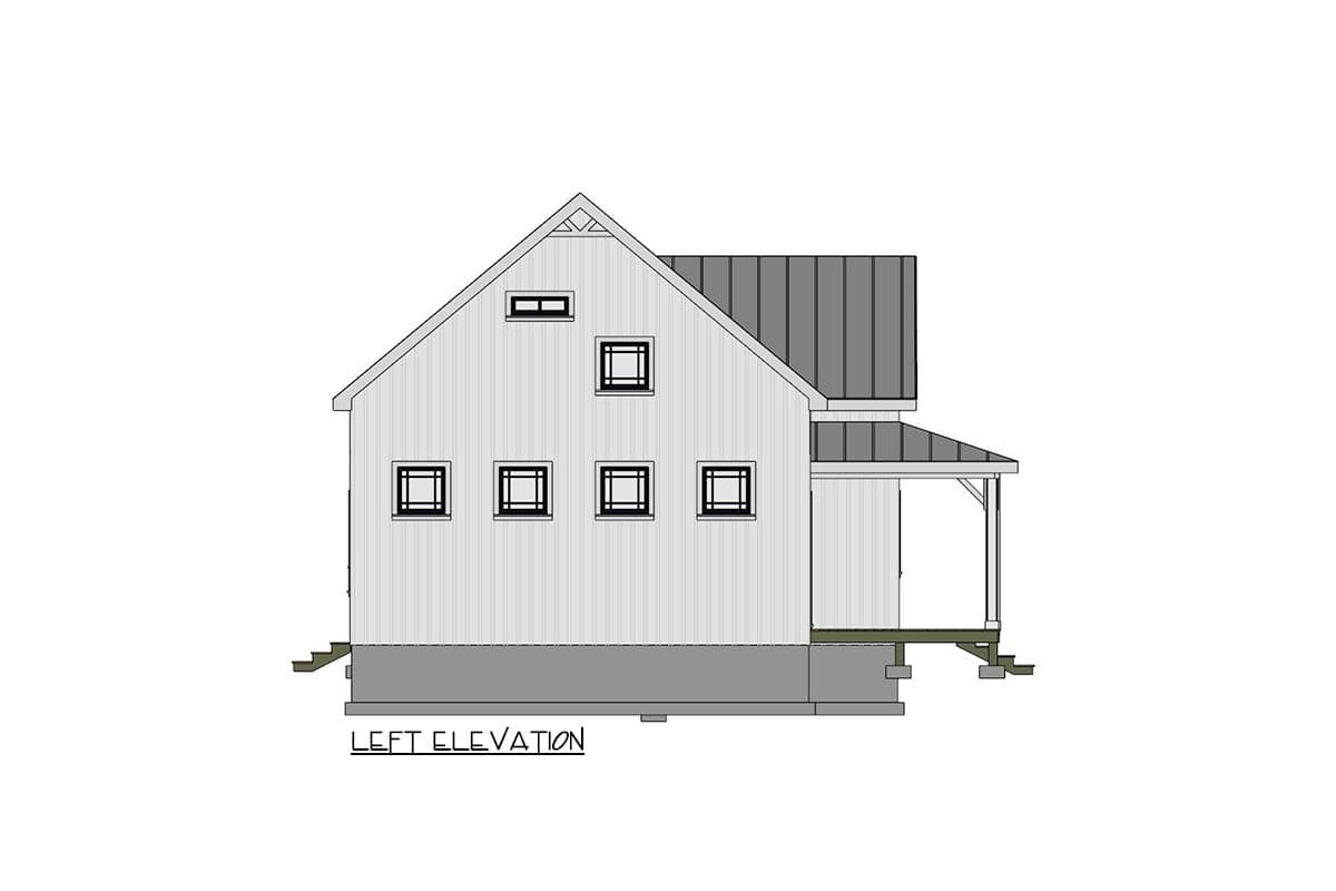 Plan 430834SNG: 1100 Square Foot 2 Bed Country Cottage House Plan - Image #14 - Cottage, Country, Farmhouse, New American, Vacation
