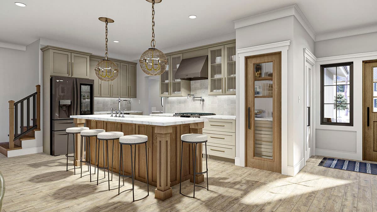 Plan 623180DJ: 3-Bed New American House Plan  with Second Floor Master Suite - 1587 Sq Ft - Image #8 - Country, Craftsman, Farmhouse, Modern Farmhouse, New American