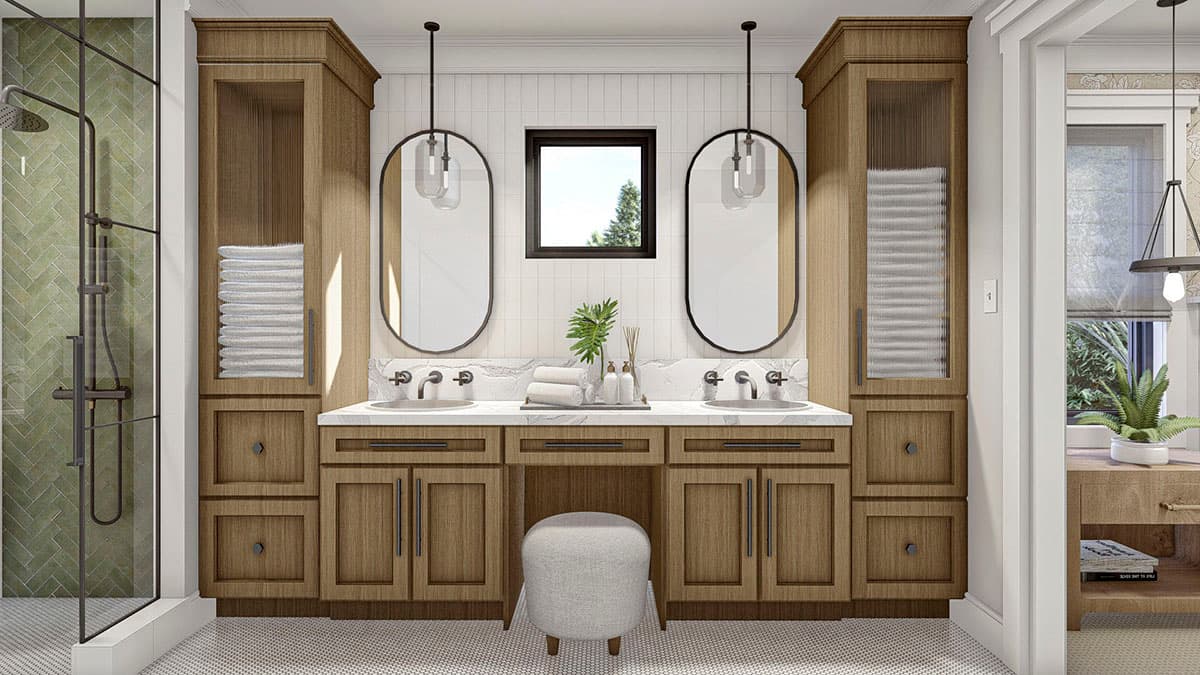 Plan 623180DJ: 3-Bed New American House Plan  with Second Floor Master Suite - 1587 Sq Ft - Image #14 - Country, Craftsman, Farmhouse, Modern Farmhouse, New American