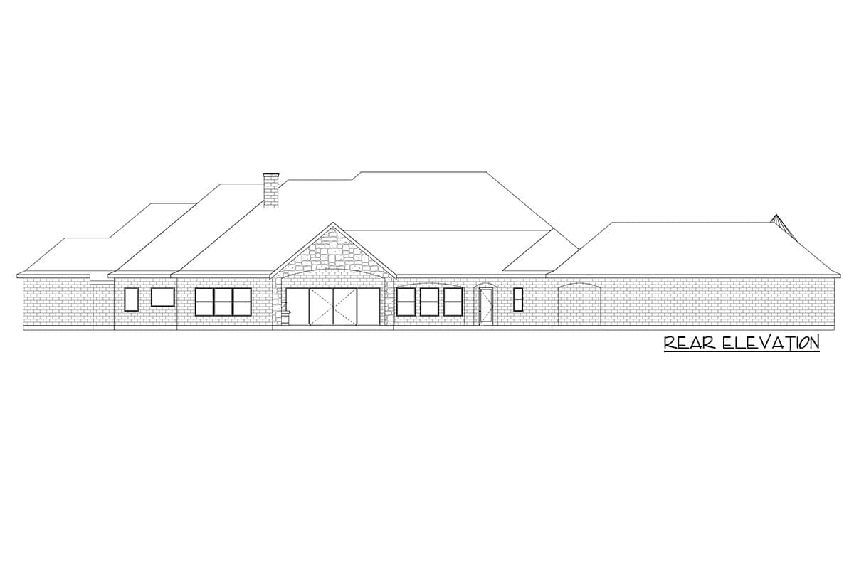 Plan 36683TX: Sprawling Hill Country House Plan with Motor Court and Over 6,100 Square Feet of Living Space - Image #4 - Hill Country, Ranch, Southern