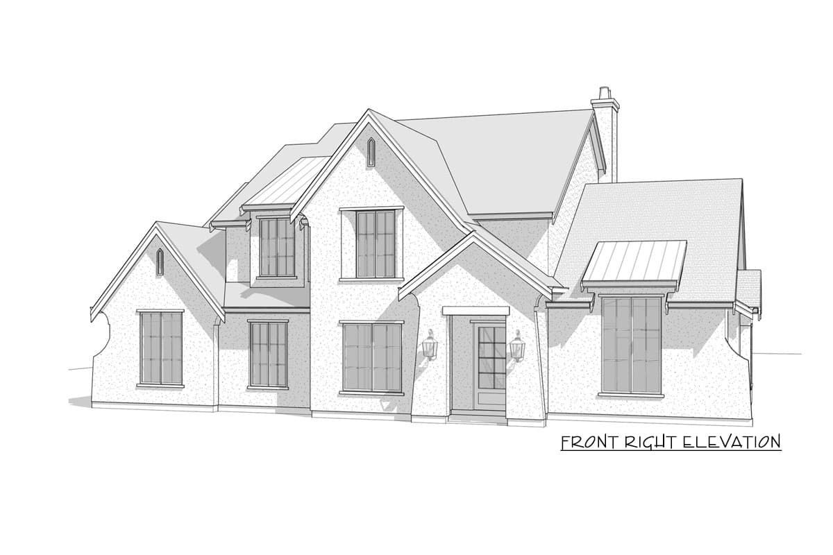 Plan 270067AF: 4-Bed Transitional House Plan with Vaulted Great Room - 3402 Sq Ft - Image #7 - Contemporary, Country, European, Traditional, Transitional