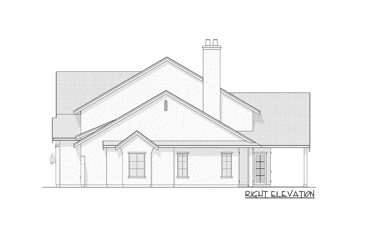 Plan 270067AF: 4-Bed Transitional House Plan with Vaulted Great Room - 3402 Sq Ft - Image #6 - Contemporary, Country, European, Traditional, Transitional
