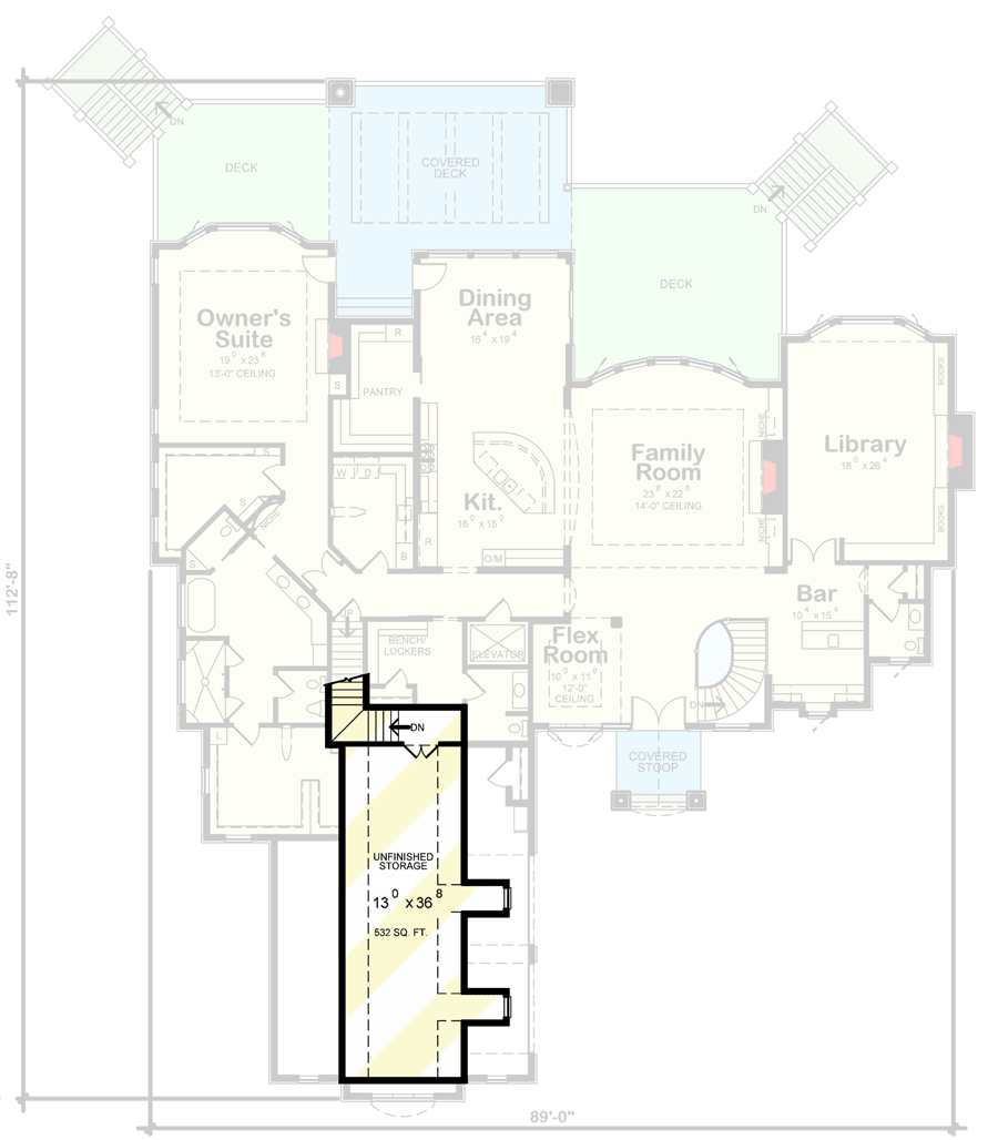 Plan 42429DB: Spacious European Ranch Plan with Main-level Owner's Suite and Walkout Basement - Floor Plan - Bonus Level - Craftsman, European, Ranch, Southern, Traditional