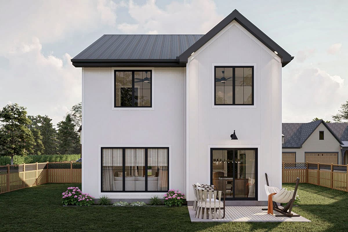 Plan 623181DJ: 1700 Square Foot 3-Bed House Plan Under 26 Feet Wide - Image #5 - Country, Modern Farmhouse, New American, Traditional