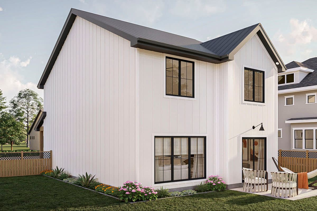 Plan 623181DJ: 1700 Square Foot 3-Bed House Plan Under 26 Feet Wide - Image #6 - Country, Modern Farmhouse, New American, Traditional