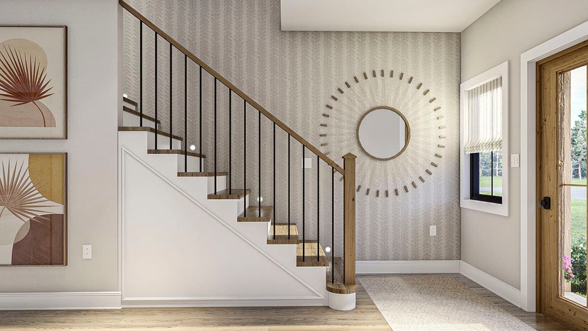 Plan 623181DJ: 1700 Square Foot 3-Bed House Plan Under 26 Feet Wide - Image #9 - Country, Modern Farmhouse, New American, Traditional