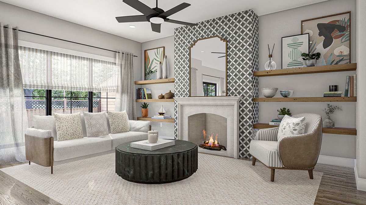 Plan 623181DJ: 1700 Square Foot 3-Bed House Plan Under 26 Feet Wide - Image #12 - Country, Modern Farmhouse, New American, Traditional