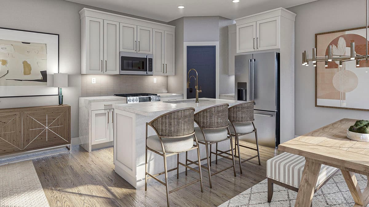 Plan 623181DJ: 1700 Square Foot 3-Bed House Plan Under 26 Feet Wide - Image #13 - Country, Modern Farmhouse, New American, Traditional