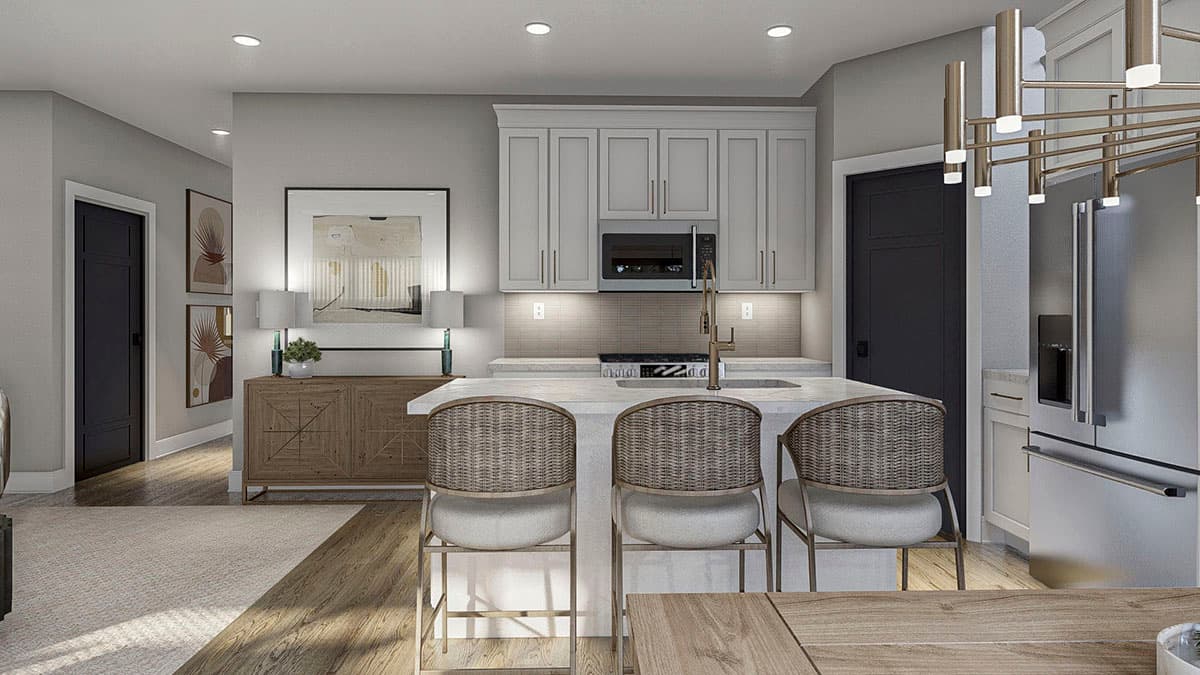 Plan 623181DJ: 1700 Square Foot 3-Bed House Plan Under 26 Feet Wide - Image #14 - Country, Modern Farmhouse, New American, Traditional