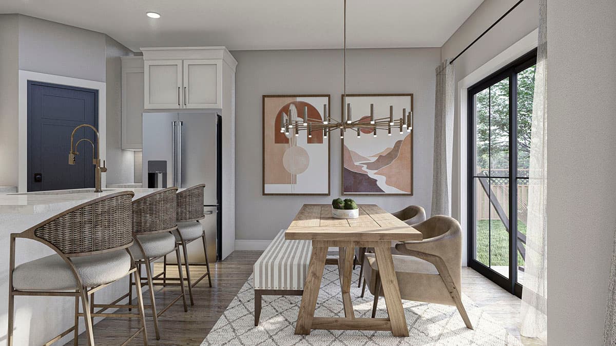 Plan 623181DJ: 1700 Square Foot 3-Bed House Plan Under 26 Feet Wide - Image #16 - Country, Modern Farmhouse, New American, Traditional