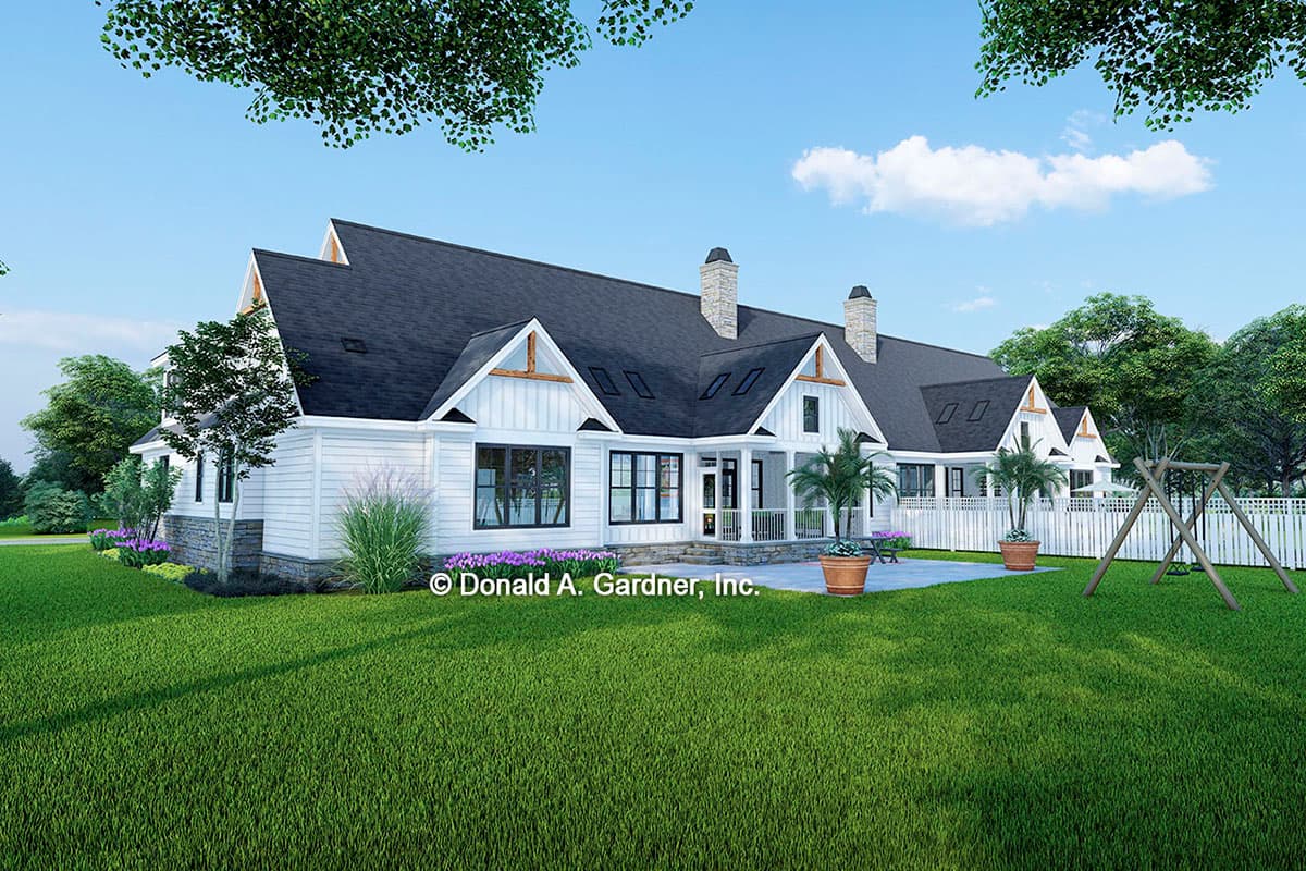 Plan 444375GDN: New American Duplex House Plan with Matching 3 Bed Units Just Under 2000 Square Feet - Image #4 - Country, Craftsman, Modern Farmhouse, New American