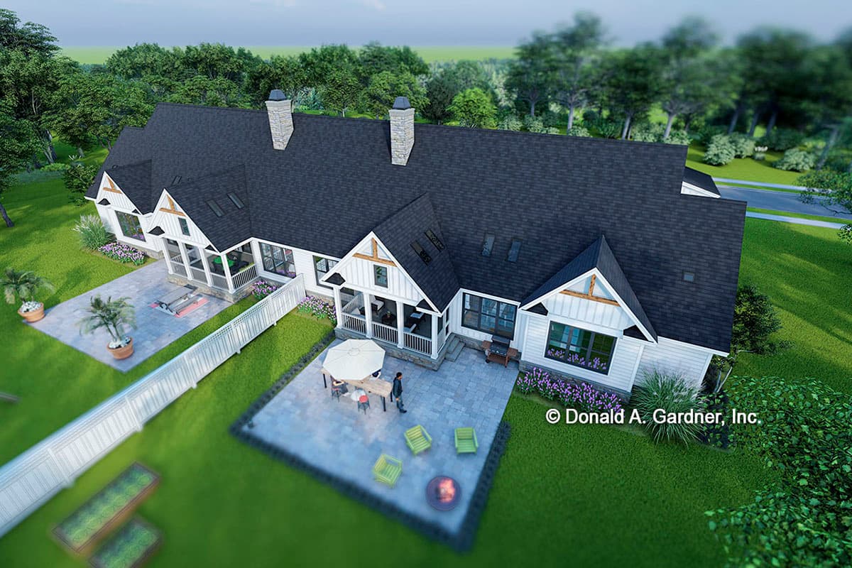 Plan 444375GDN: New American Duplex House Plan with Matching 3 Bed Units Just Under 2000 Square Feet - Image #5 - Country, Craftsman, Modern Farmhouse, New American