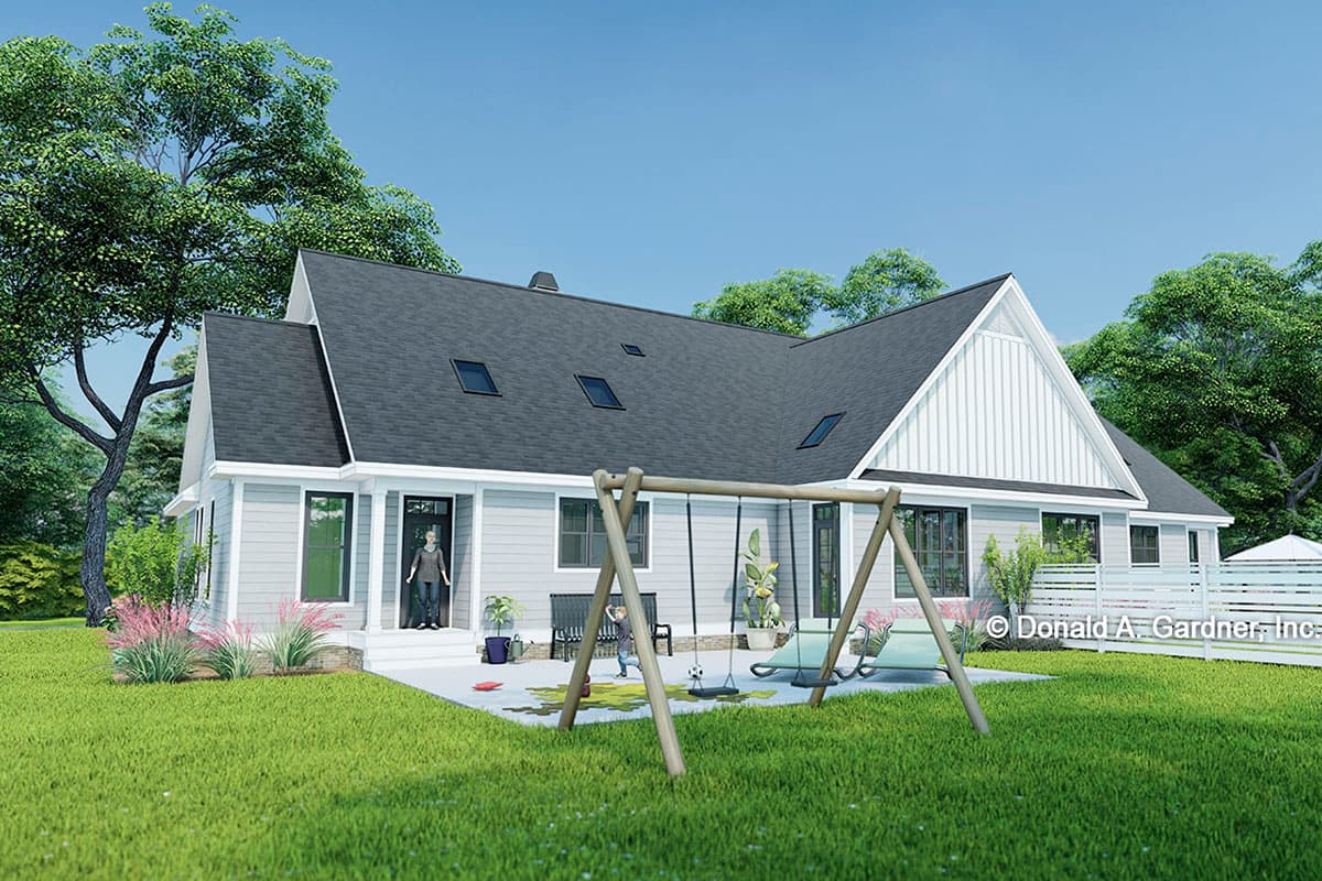 Plan 444376GDN: Modern Farmhouse Duplex House Plan with 1700 Square Foot 3-Bed Units - Image #4 - Craftsman, Modern Farmhouse, New American, Ranch