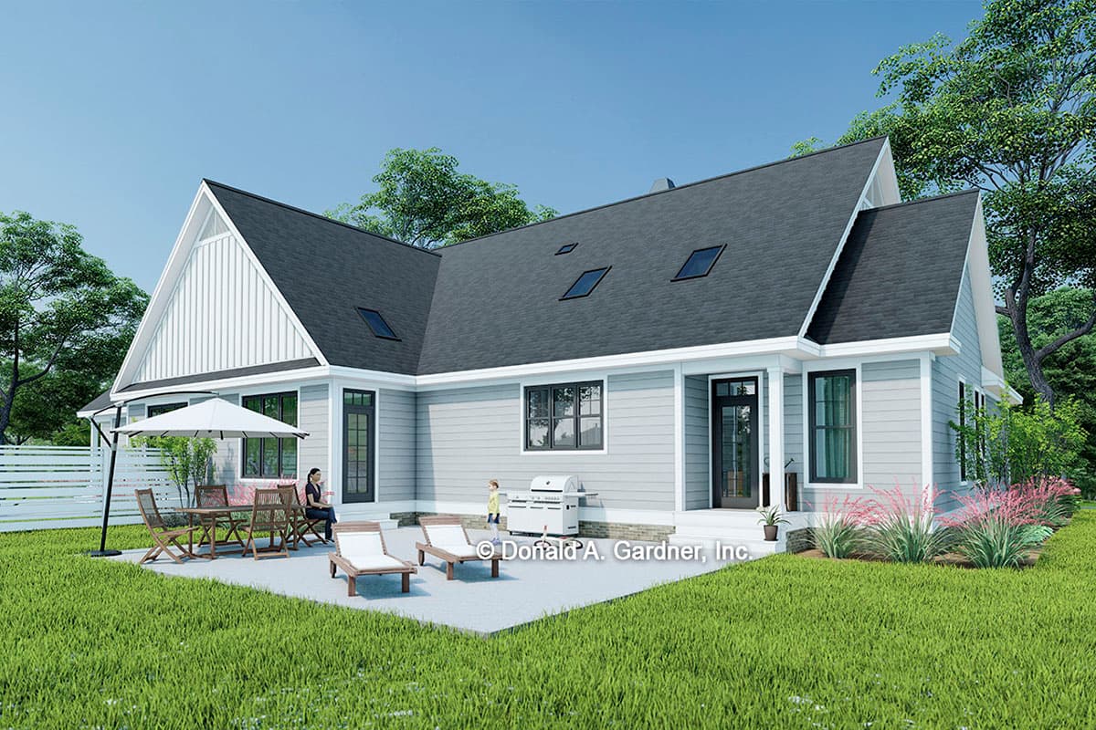 Plan 444376GDN: Modern Farmhouse Duplex House Plan with 1700 Square Foot 3-Bed Units - Image #5 - Craftsman, Modern Farmhouse, New American, Ranch