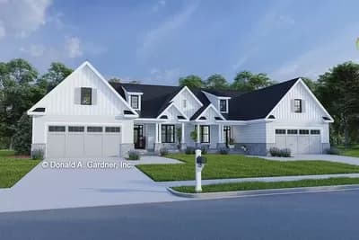 Two-Story Duplex with New American Styling and Matching 1875 Square Foot 3-Bed Units