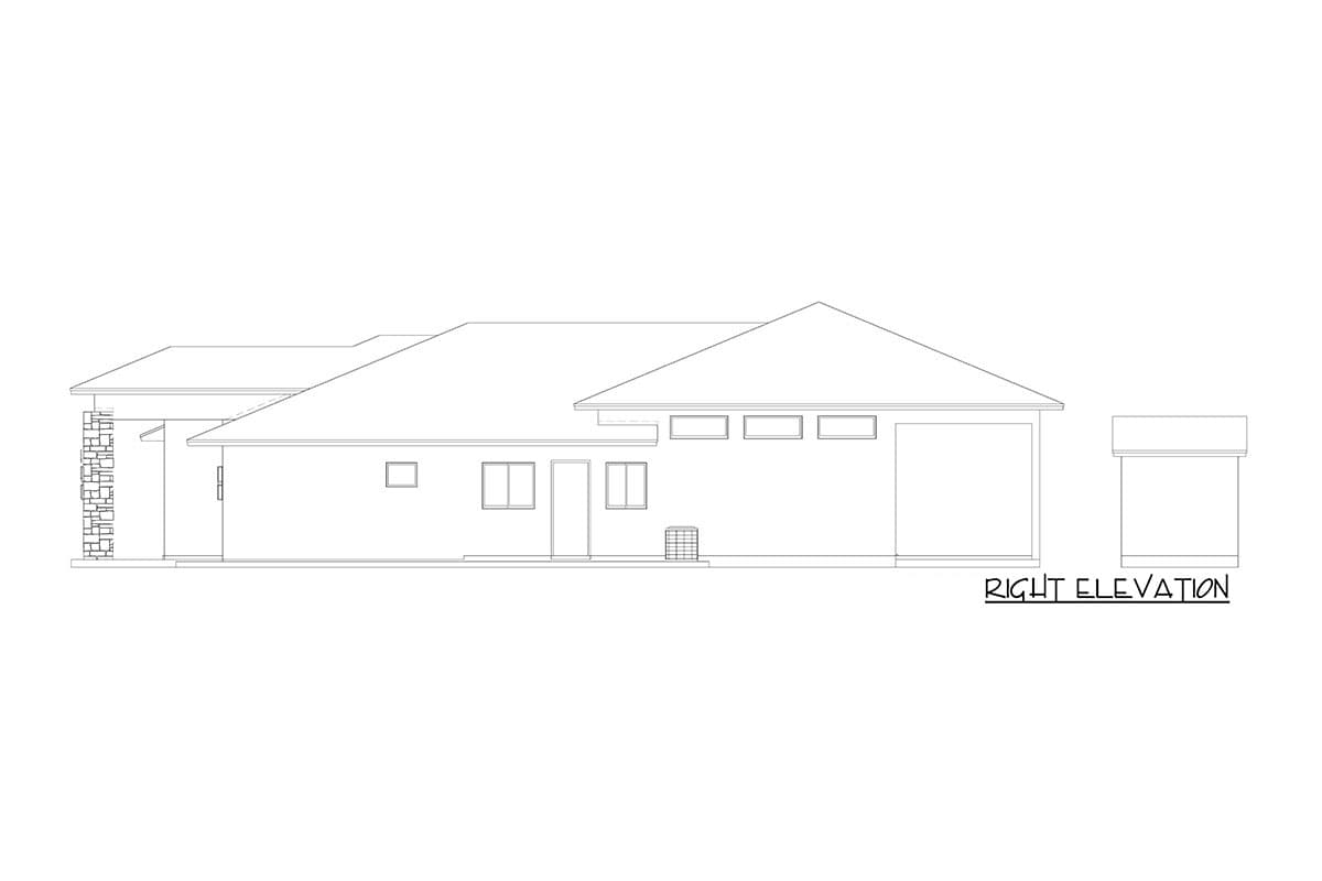 Plan 82278KA: Contemporary Bungalow with Detached Workshop and Covered Lanai - Image #4 - Bungalow, Contemporary, Craftsman, Modern