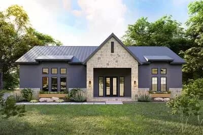 1500 Square Foot Barndo Home Plan with RV and Standard Car Garage