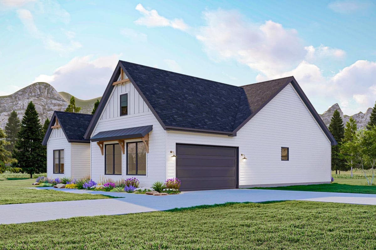Plan 623184DJ: One-Story Contemporary Country House Plan Under 2000 Square Feet with 3 Beds - Image #5 - Country, Farmhouse, Modern Farmhouse, New American, Ranch