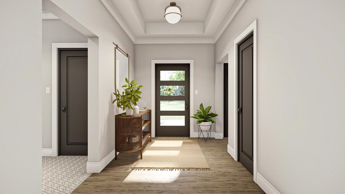 Plan 623184DJ: One-Story Contemporary Country House Plan Under 2000 Square Feet with 3 Beds - Image #8 - Country, Farmhouse, Modern Farmhouse, New American, Ranch