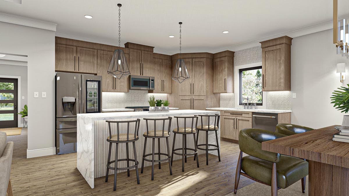 Plan 623184DJ: One-Story Contemporary Country House Plan Under 2000 Square Feet with 3 Beds - Image #12 - Country, Farmhouse, Modern Farmhouse, New American, Ranch