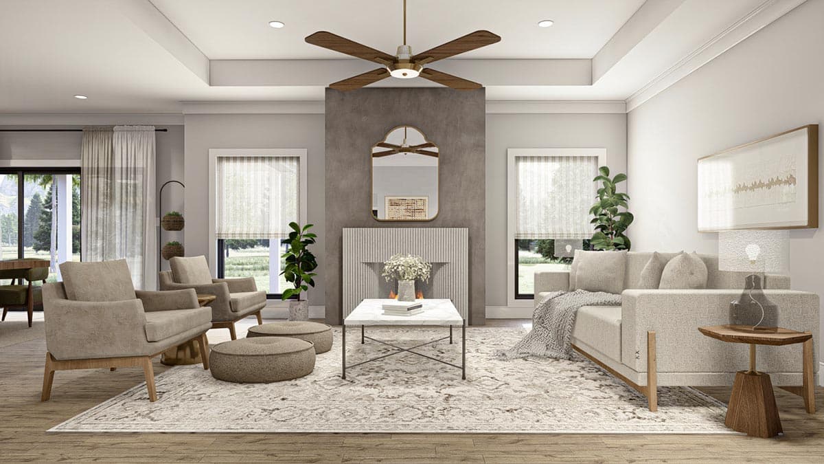 Plan 623184DJ: One-Story Contemporary Country House Plan Under 2000 Square Feet with 3 Beds - Image #16 - Country, Farmhouse, Modern Farmhouse, New American, Ranch