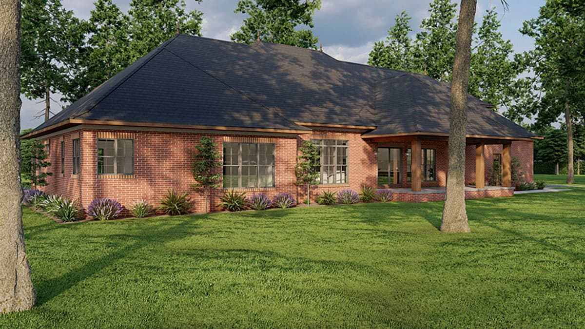 Plan 70841MK: 4-Bed House Plan Under 2800 Square Feet with a Vaulted Great Room and Bonus Expansion - Image #5 - European, French Country, Rustic, Transitional