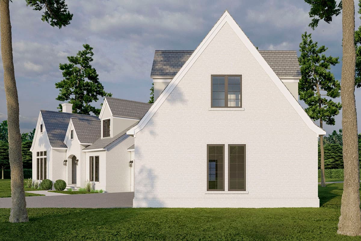 Plan 70842MK: Acadian Country-Inspired House Plan with Porte-Cochere and Detached 2-Car Garage with Bonus - Image #9 - Acadian, European, French Country, Louisiana-Style, Southern