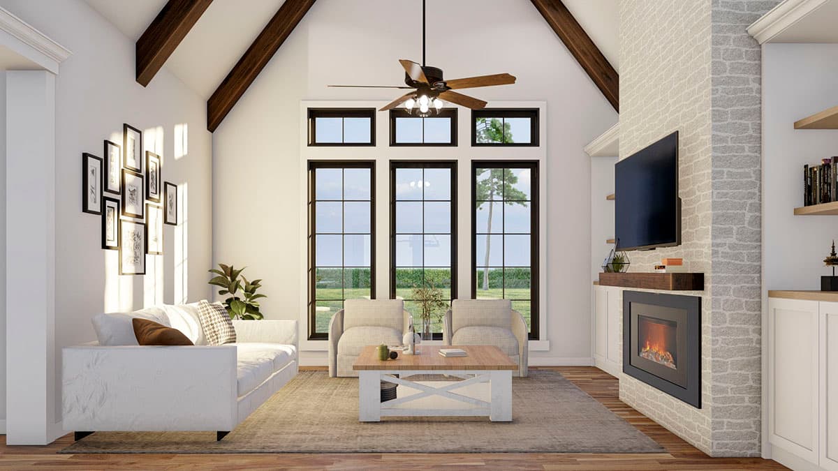 Plan 70842MK: Acadian Country-Inspired House Plan with Porte-Cochere and Detached 2-Car Garage with Bonus - Image #10 - Acadian, European, French Country, Louisiana-Style, Southern