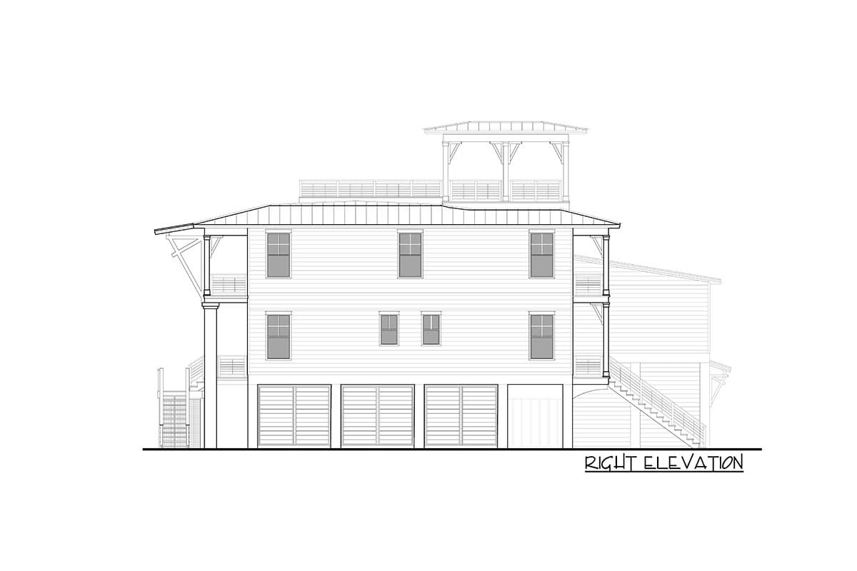 Plan 82280KA: Contemporary Coastal Home Plan with Rooftop Deck and Private Homeowner Level - Image #5 - Beach, Coastal, Coastal Contemporary, Country, Low Country, New American, Southern, Southern Traditional, Traditional