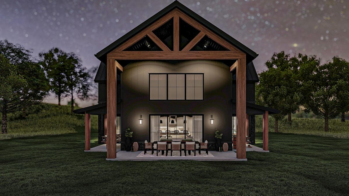 Plan 623185DJ:  Barndominium-Style Modern Farmhouse House Plan with 4-Bedrooms and Family Room Upstairs - Image #12 - Barndominium, Country, Farmhouse, Modern Farmhouse, New American