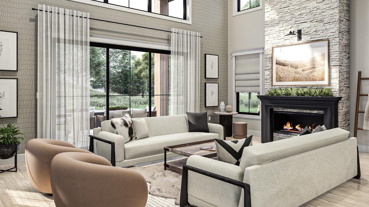 Plan 623185DJ:  Barndominium-Style Modern Farmhouse House Plan with 4-Bedrooms and Family Room Upstairs - Image #16 - Barndominium, Country, Farmhouse, Modern Farmhouse, New American