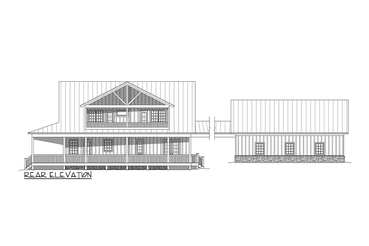 Plan 680067VR: 3300 Square Foot Rustic Country House Plan with 3 Master Suites and 3-Car Garage - Image #5 - Country, Mountain, Rustic, Traditional