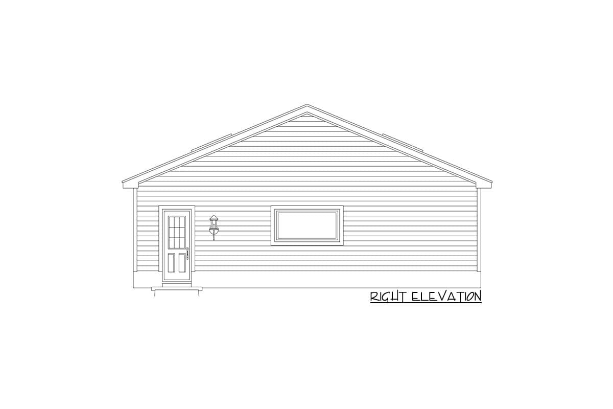 Plan 680073VR: Lift-Friendly 2-Car Garage with Separate Workshop with Bath and Kitchenette - Image #5 - Traditional