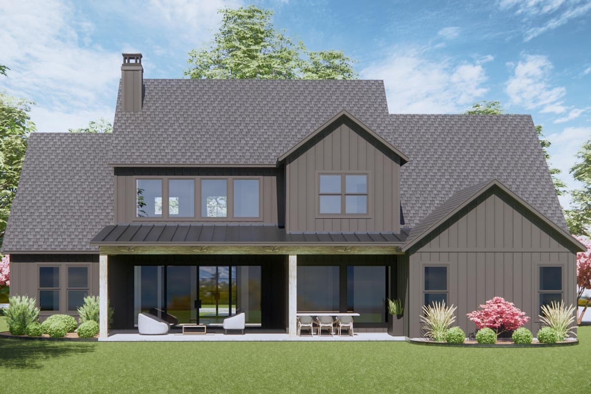 Plan 818034JSS: New American Craftsman Home Plan with 2-Story Living Room - Image #7 - Country, Craftsman, New American, Traditional