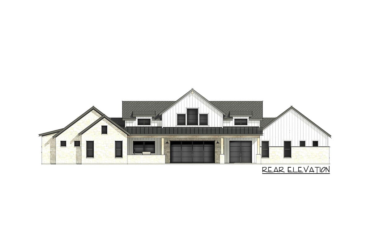 Plan 818035JSS: Modern Craftsman Farmhouse Under 3700 Square Feet with Private Primary Suite - Image #4 - Country, Craftsman, New American, Ranch