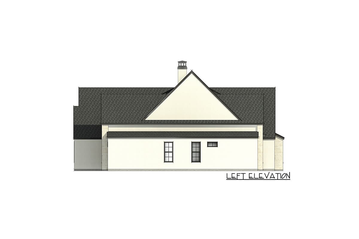 Plan 818036JSS: 4-Bed Modern Country House Plan with Stone and Stucco Exterior Under 3000 Square Feet - Image #23 - Contemporary, Modern Farmhouse, New American, Transitional