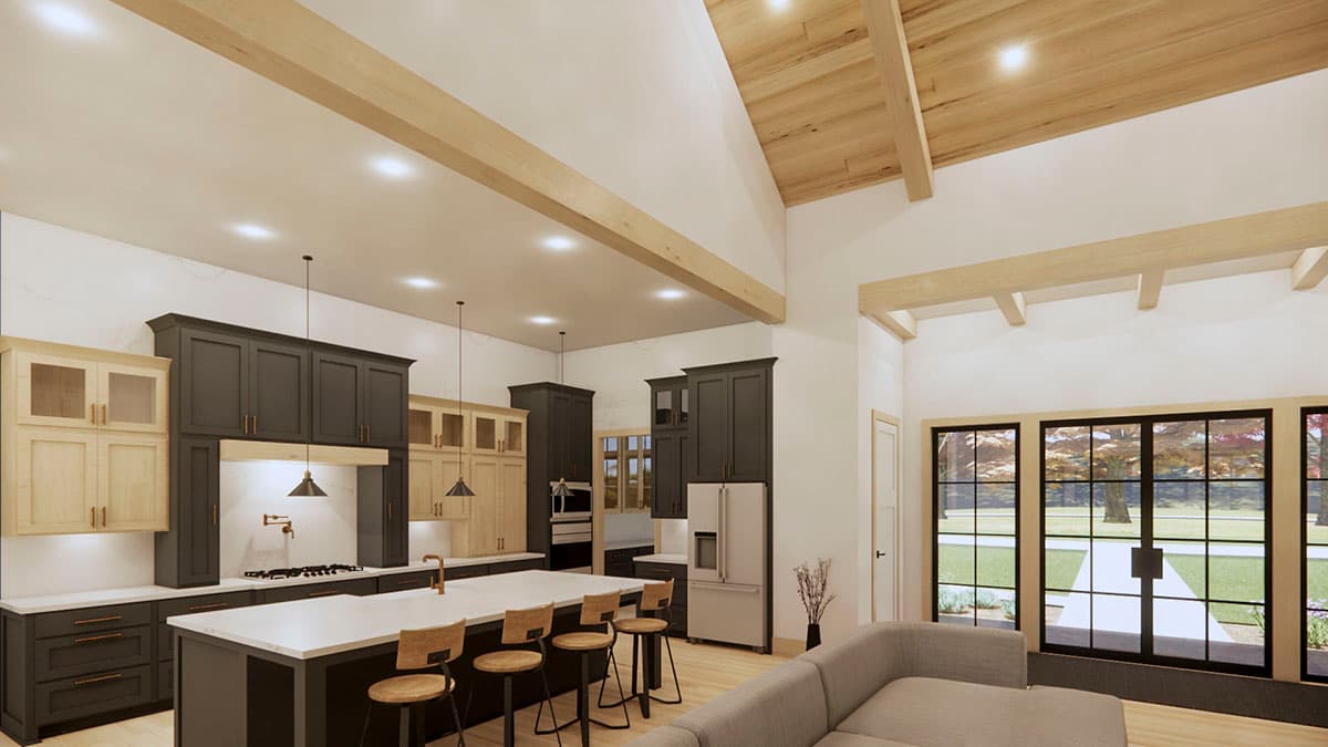 Plan 818036JSS: 4-Bed Modern Country House Plan with Stone and Stucco Exterior Under 3000 Square Feet - Image #17 - Contemporary, Modern Farmhouse, New American, Transitional