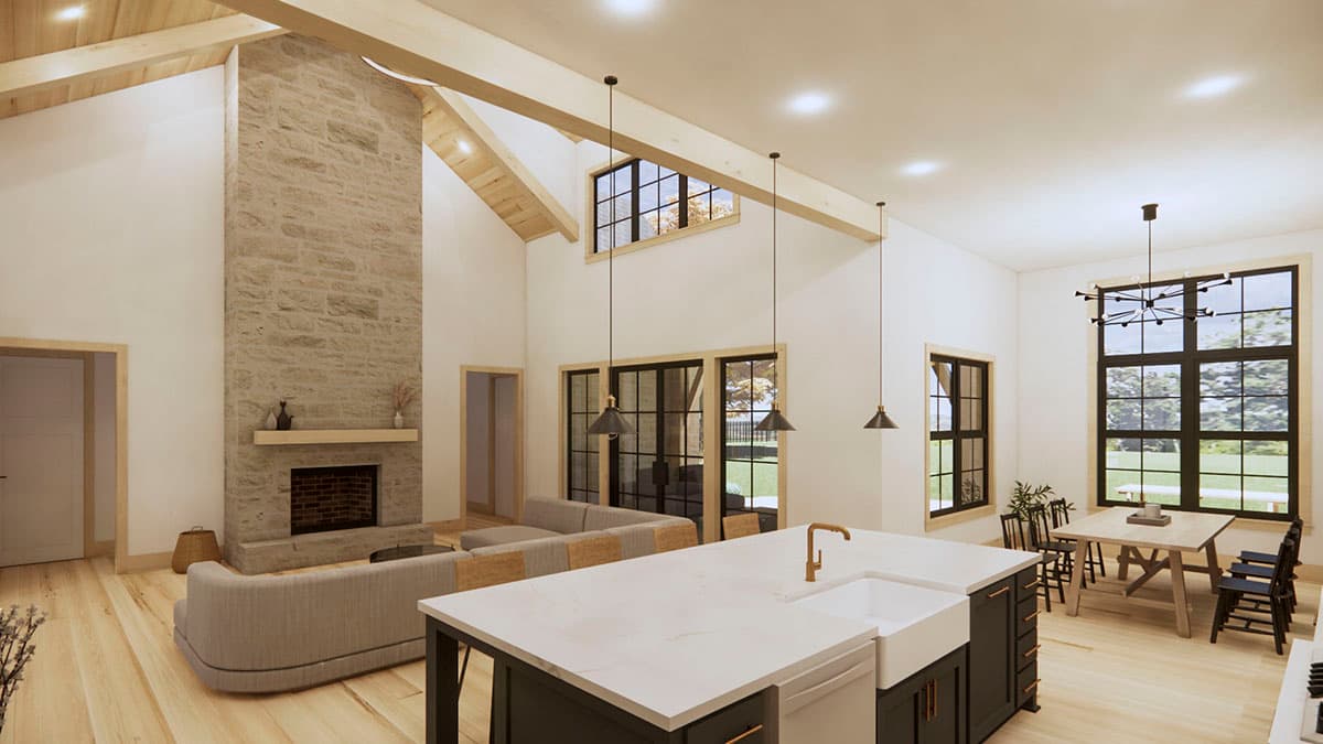 Plan 818036JSS: 4-Bed Modern Country House Plan with Stone and Stucco Exterior Under 3000 Square Feet - Image #18 - Contemporary, Modern Farmhouse, New American, Transitional