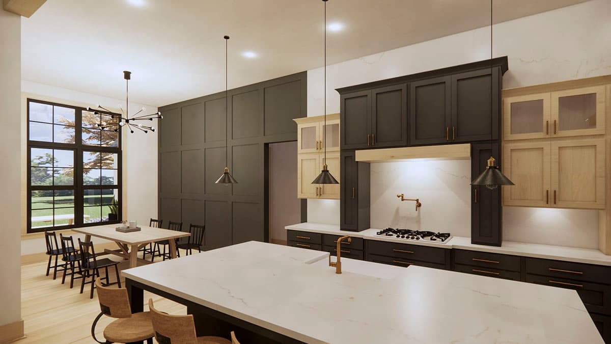 Plan 818036JSS: 4-Bed Modern Country House Plan with Stone and Stucco Exterior Under 3000 Square Feet - Image #19 - Contemporary, Modern Farmhouse, New American, Transitional