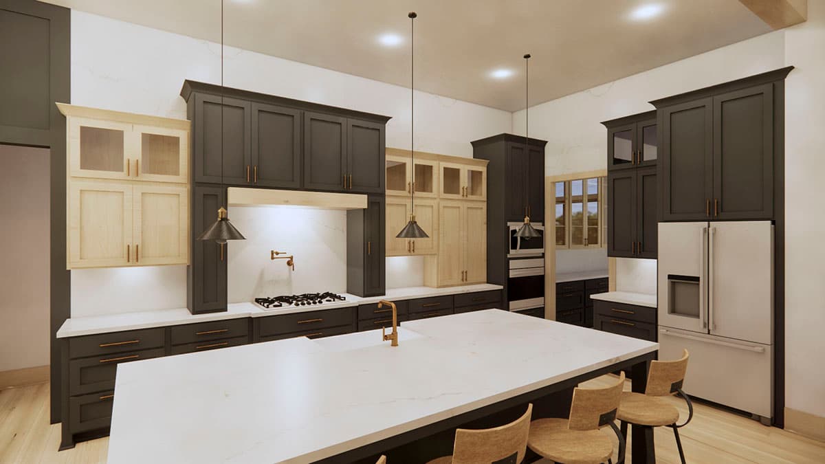 Plan 818036JSS: 4-Bed Modern Country House Plan with Stone and Stucco Exterior Under 3000 Square Feet - Image #20 - Contemporary, Modern Farmhouse, New American, Transitional