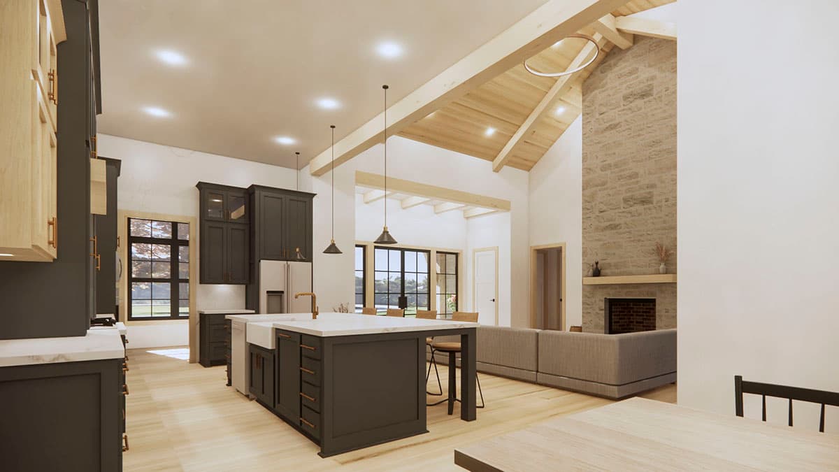 Plan 818036JSS: 4-Bed Modern Country House Plan with Stone and Stucco Exterior Under 3000 Square Feet - Image #21 - Contemporary, Modern Farmhouse, New American, Transitional