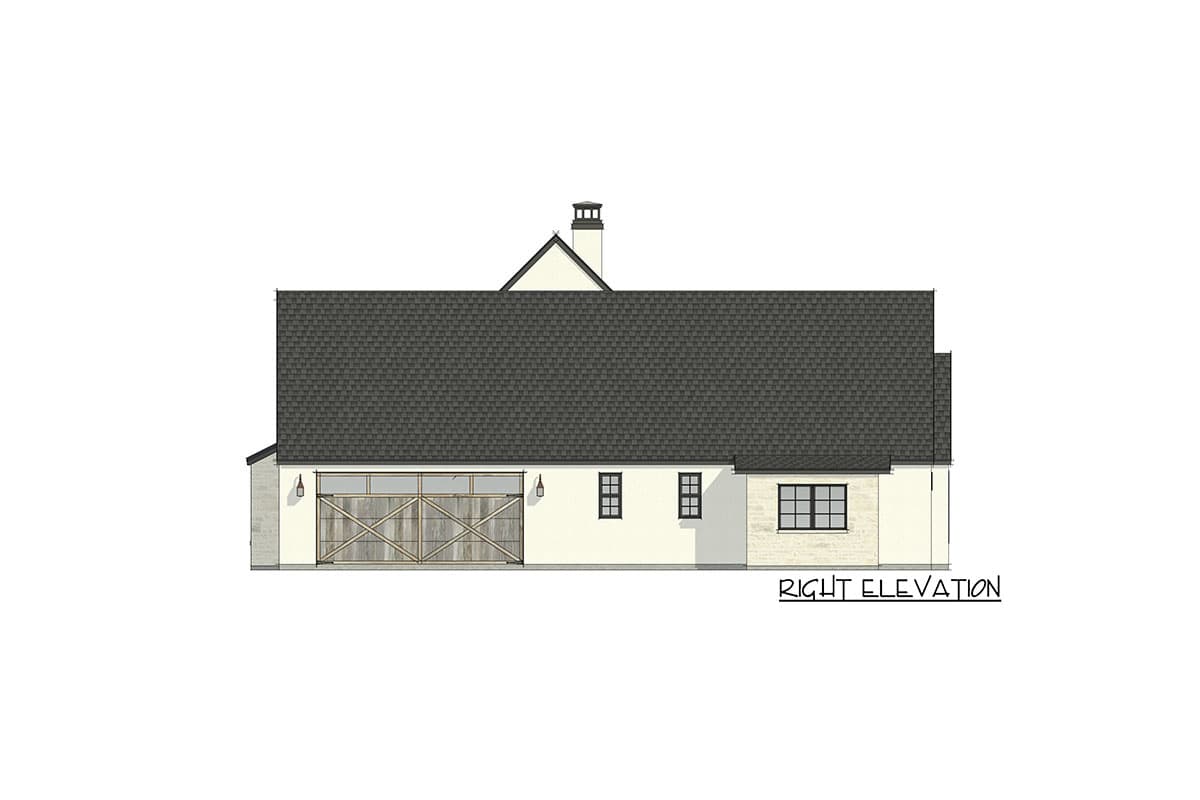 Plan 818036JSS: 4-Bed Modern Country House Plan with Stone and Stucco Exterior Under 3000 Square Feet - Image #25 - Contemporary, Modern Farmhouse, New American, Transitional