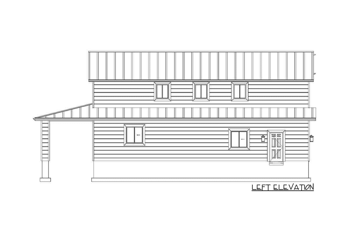 Plan 61421UT: 3-Bed Barndominium Plan with 3 Garage Bays - Image #17 - Barndominium, Country, Farmhouse, Rustic, Traditional