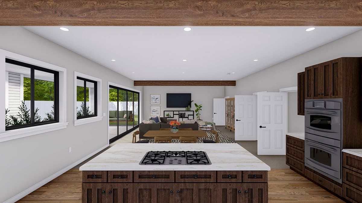 Plan 61421UT: 3-Bed Barndominium Plan with 3 Garage Bays - Image #12 - Barndominium, Country, Farmhouse, Rustic, Traditional