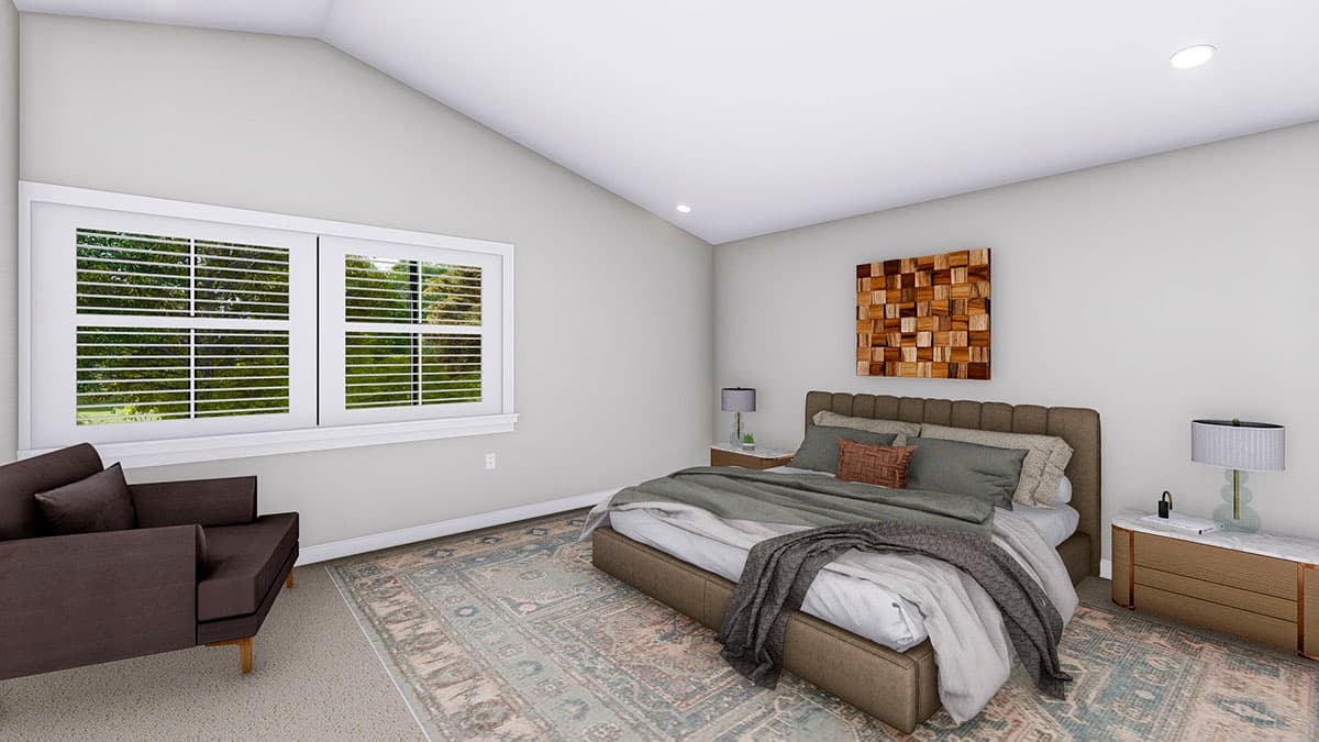 Plan 61421UT: 3-Bed Barndominium Plan with 3 Garage Bays - Image #13 - Barndominium, Country, Farmhouse, Rustic, Traditional