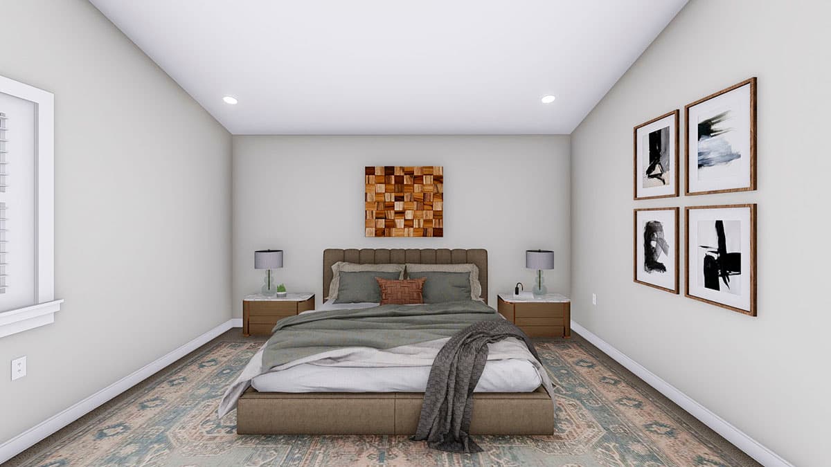 Plan 61421UT: 3-Bed Barndominium Plan with 3 Garage Bays - Image #14 - Barndominium, Country, Farmhouse, Rustic, Traditional