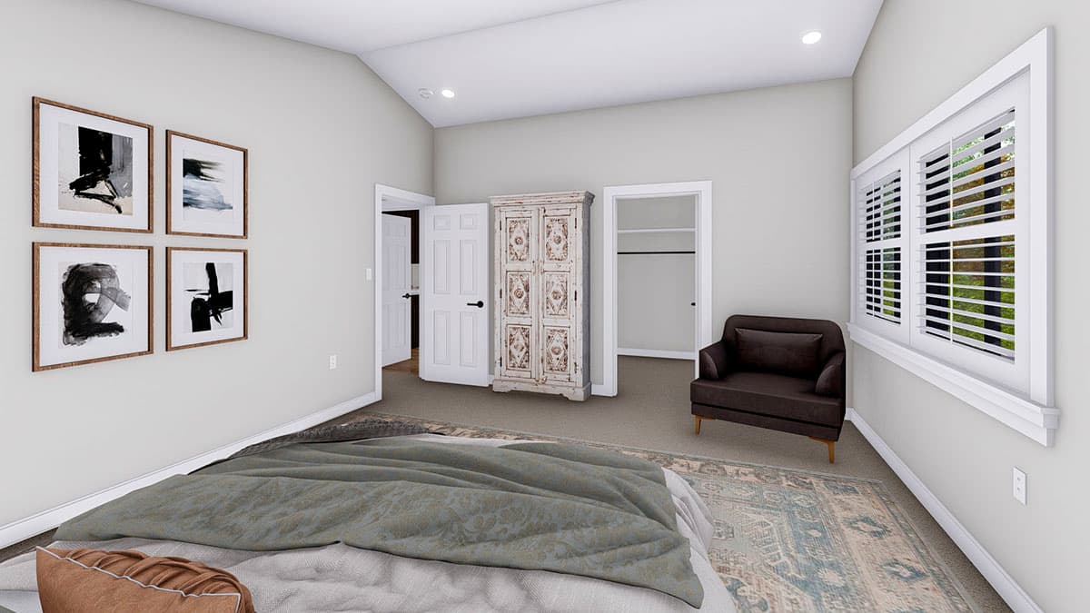 Plan 61421UT: 3-Bed Barndominium Plan with 3 Garage Bays - Image #15 - Barndominium, Country, Farmhouse, Rustic, Traditional